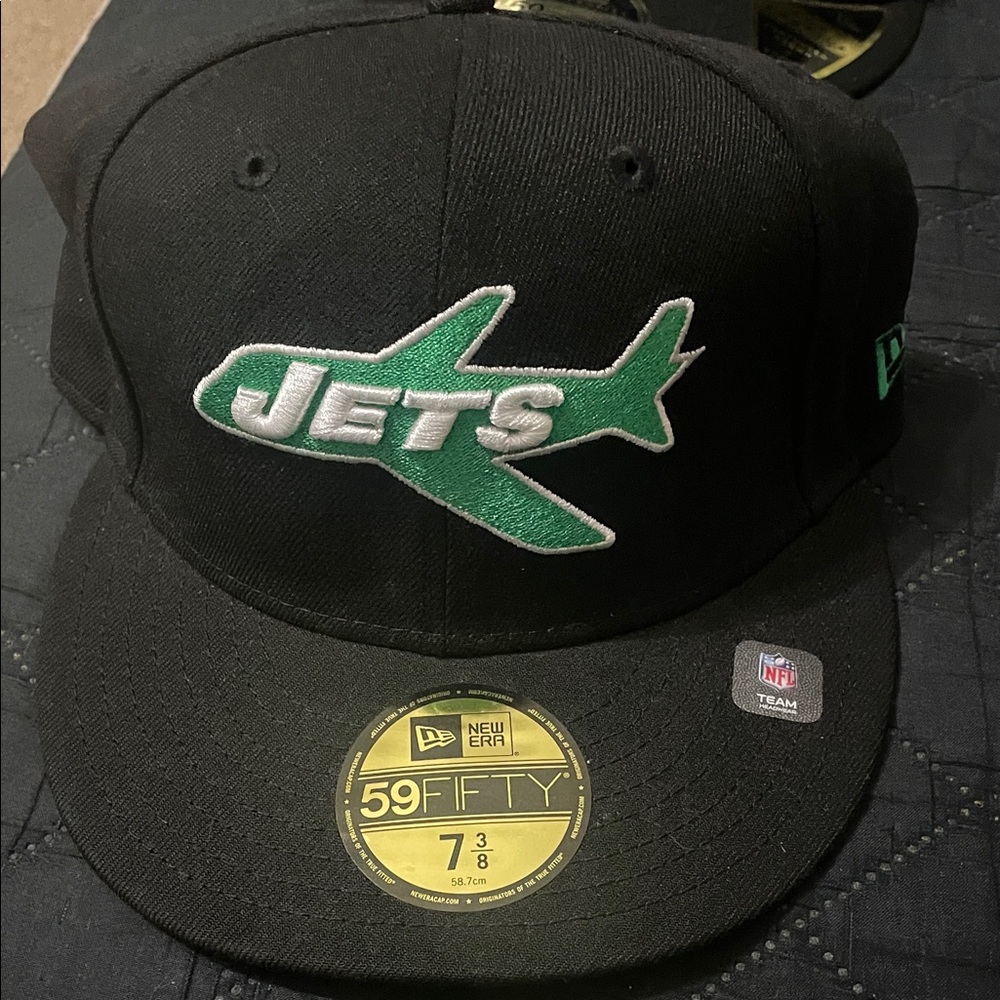 New Era Black and Green fitted Jets 59FIFTY Cap